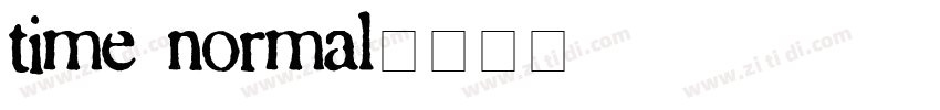 time normal字体转换